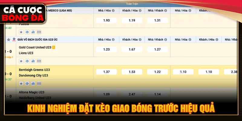Bí quyết soi kèo giao bóng trước từ cao thủ