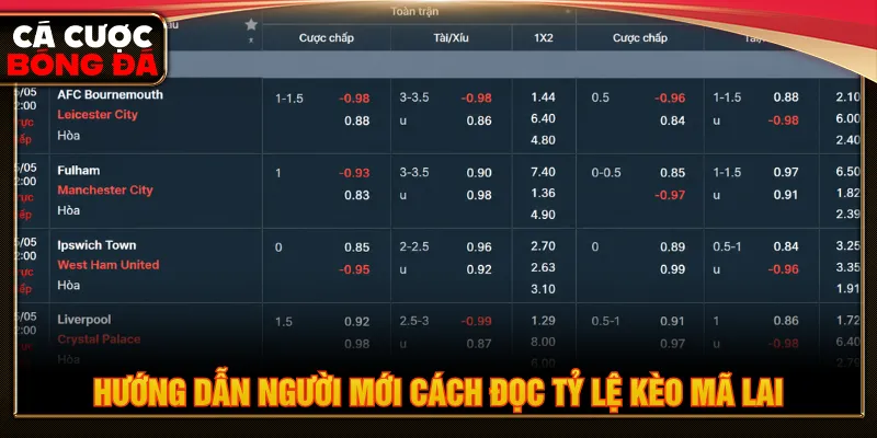 Mỗi mức cược sẽ quy định cách tính tiền thắng khác nhau